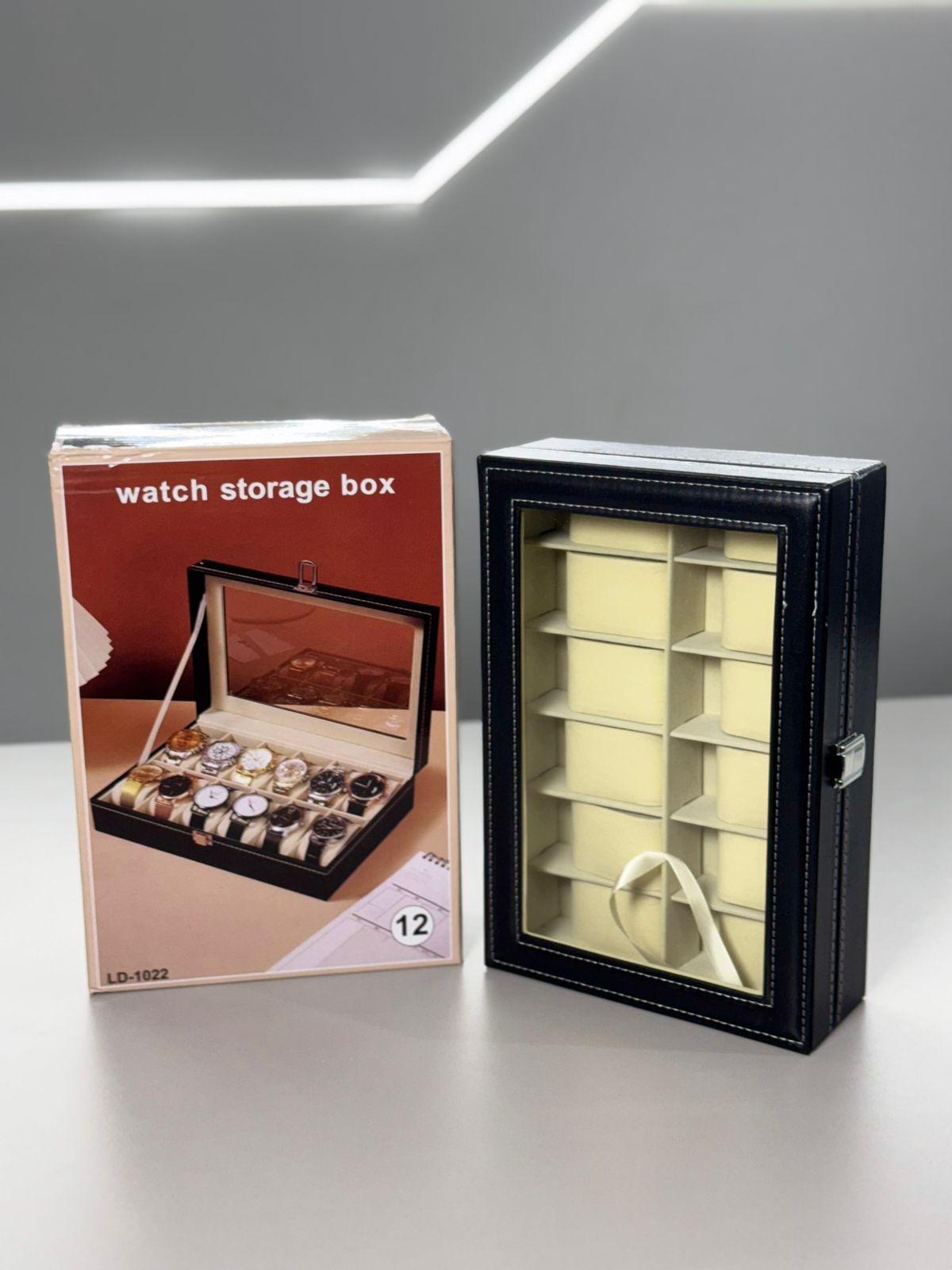 🕰️ Watch Storage Box – Caja Organizadora para 12 Relojes