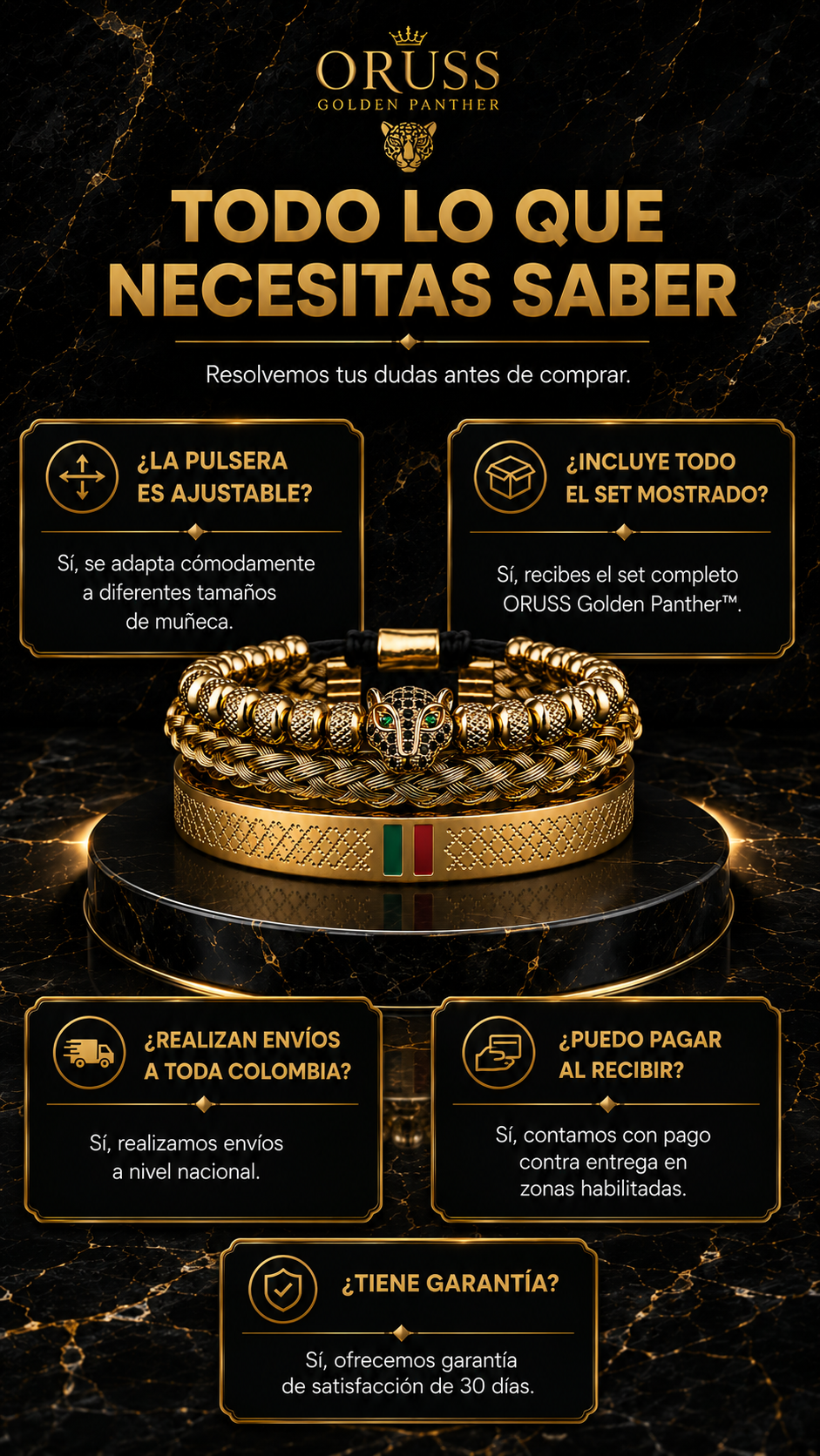 ORUSS Golden Panther™ – Set de Lujo Masculino