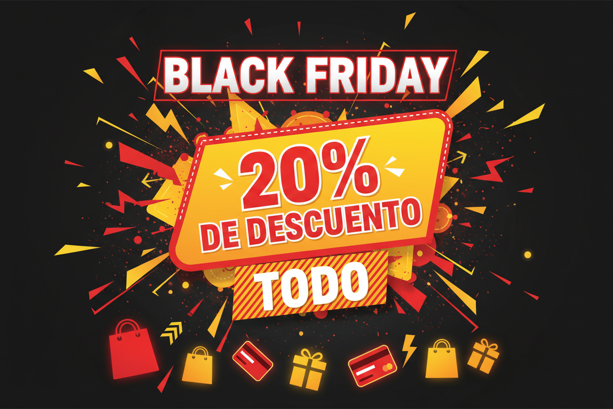 Black Friday 20% OFF todo en españosl